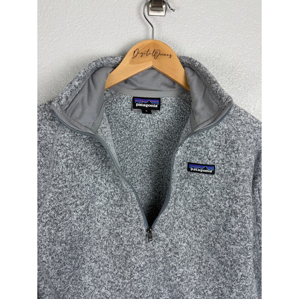 Patagonia Women's Better Sweater 1/4 Zip Fleece Birch White Gray M Gorpcore - Picture 7 of 8